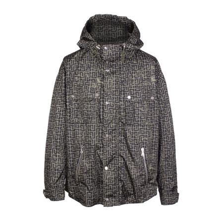 Balmain, Patterned Light Jacket Zwart, Heren, Maat:S,Polyamide