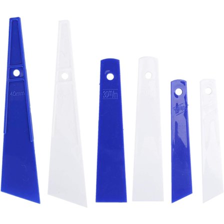 Plastlimverktøy, 6 stk. Plastlimverktøy Smertelim Skrape Lærhåndverktøy Håndlagde sytilbehør