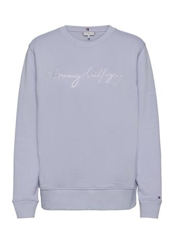 Regular Graphic C-Nk Sweatshirt Sweatshirt Trøje Blå Tommy Hilfiger