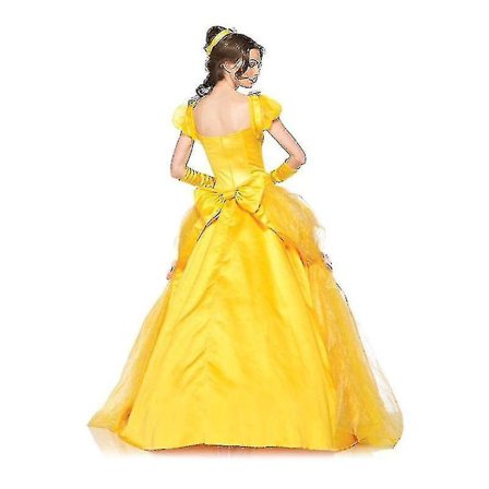 Disney Halloween Kostyme Belle Prinsesse Kjole Voksen Skjønnheten og Udyret Anime Belle Kjole Cosplay Performance Kvinner Bursdagsgaver Kb med Bustle