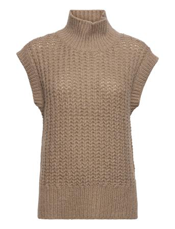 Heidi M Neck Vest Brown MOSS COPENHAGEN