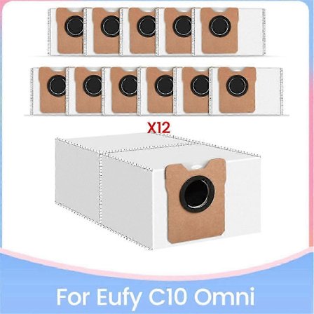 Pölypussit Eufy C10 Omni robotti-imurin lisävarusteille, korvaavat kuitukangaspölypussit roskille