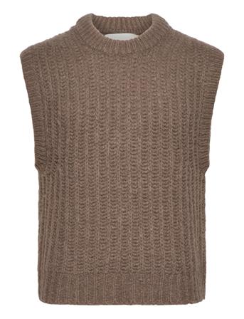Curly Wool Rib Slip Over Brown GANT