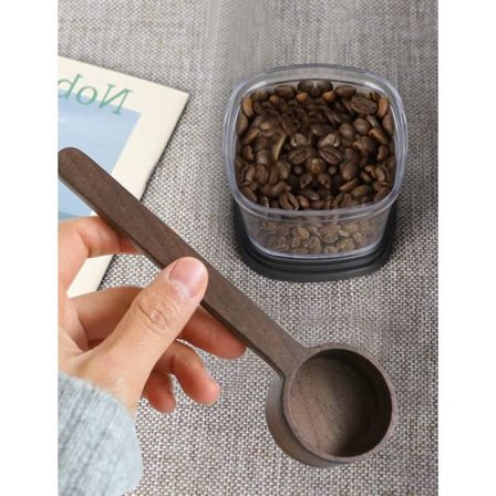 Trækaffeske, kaffeskop til måling af kaffebønner, hele bønner, malede bønner eller te, køkkenredskab til hjemmet