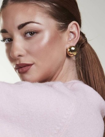 By Jolima Retro Earring - Gold - ONE SIZE