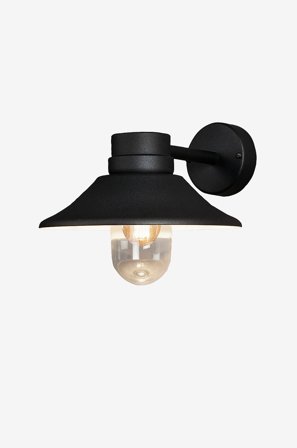 Konstsmide - Seinälyhty Vega, korkeus 26,5 cm - Musta - Julkisivuvalaisimet - - Homeroom