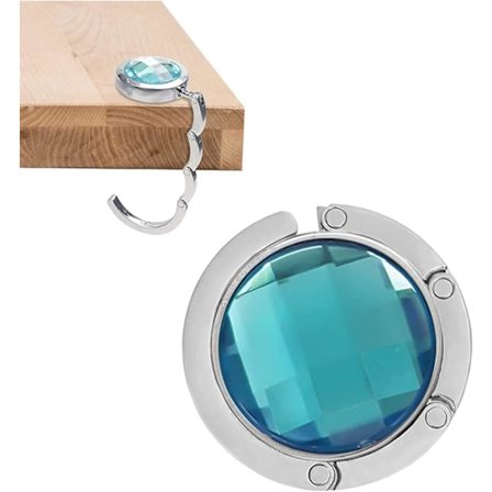 Icke-halkskyddande hopfällbar väska krok, bärbar handväska krok, kristall bärbar