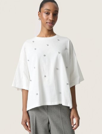 Soaked in Luxury Slafshan Simili Tee - White - XS