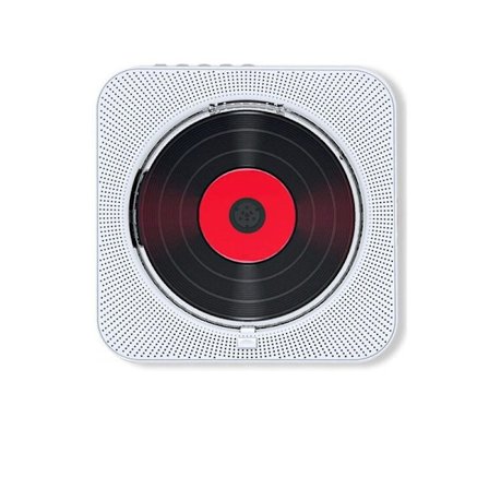 valkoinen;tyyppi: Pistoke-Kannettava CD-soitin Bluetoothilla, stereo-CD-soitin, LED-näyttö, seinään asennettava CD-musiikkisoitin IR-kaukosäätimellä, 