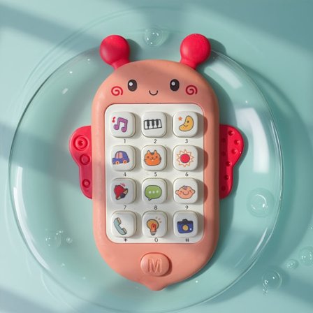 Musikalsk Bie Leketøy Telefon, Tidlig Læringsverktøy - Batteri Ikke Inkludert, Innebygde Lys og Sanger, Barneleketøy Telefon, Ideell Interaktiv Gave 