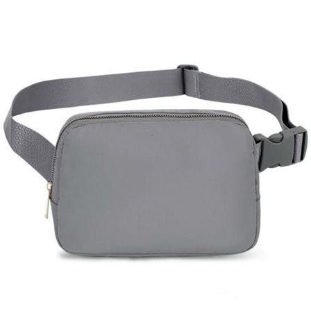 (Mørkegrå) Bæltetaske - Nylon - Vandtæt - Ultralet - Unisex - 20x5x14 cm - Mørkegrå