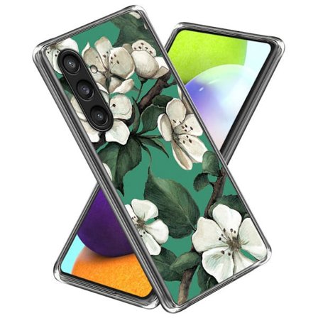 Deco Samsung Galaxy S24 deksel - Hvite Blomster