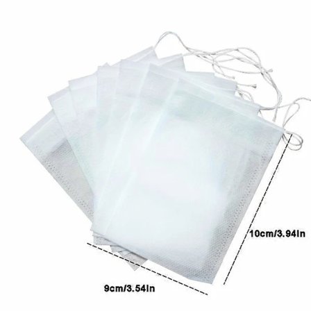 200 krydderiposer til madlavning, suppeposer, genanvendelige suppeposer med snøre, transparente non-woven teposer (til krydderiinfusioner, 