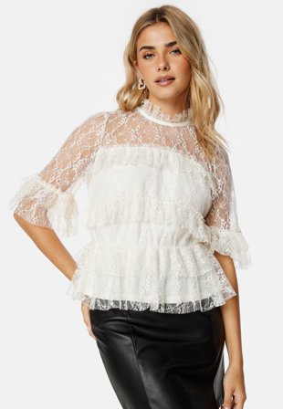 BUBBLEROOM Frill Lace Blouse Klær