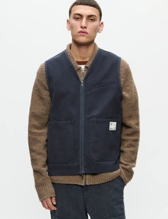 WOOD WOOD Wwbo Vest 25197 - Navy - M