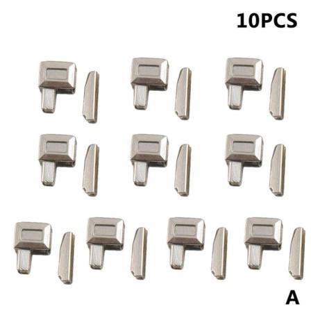 10 Set 8 Metall Blixtlås Reparationsstoppare Öppen Ände Skräddarsy Tyg Verktyg