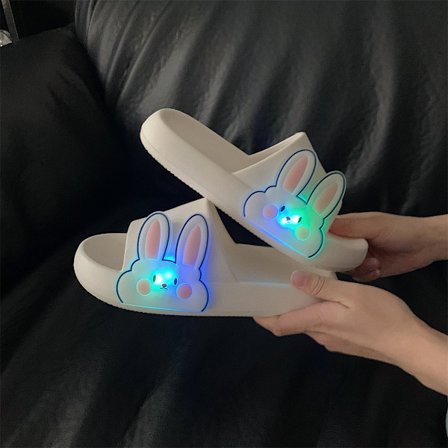 Luminous kanin tofflor fritid badrum bekväma tofflor wh