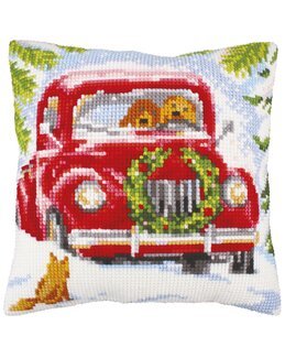 Broderikit Kudde Julfärd - Collection D'Art