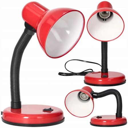 Böjbar Skrivbordslampa - LED Bordslampa Röd[CO]