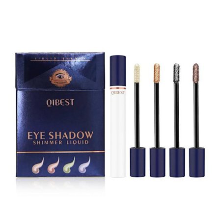 4 farver glitter flydende metallisk øjenskygge til hverdag og fest