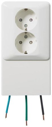 Elko EKO05687 Sokkeluttak jordet, 2-veis, Strømbrytere & vegguttak