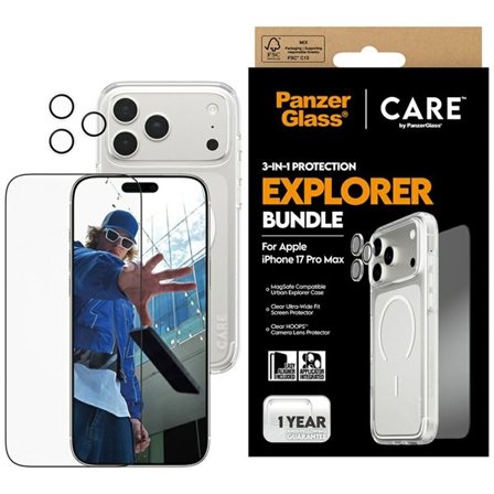 CARE by PanzerGlass Flagship Explorer 3-i-1-etui + glass + objektiv for iPhone 17 Pro Max