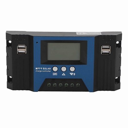 12V 24V Solarladdningsregulator 4 USB-portar 5V 2.5A Parameterjusterbar LCD-skärm för Hem Husbil Båt 50A