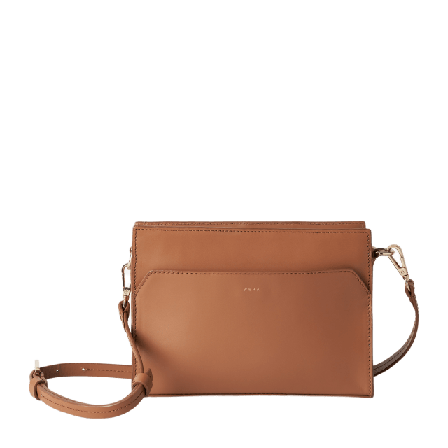 Wera Liten fodralväska i skinn PINZA Handväskor Dam Brun ONESIZE