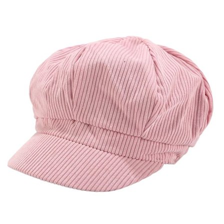 Visir Beret Caps Retro Britisk Stil Toppet 8-Panel Kaldresistent Kordfløyel Kvinner Oktagonal Newsboy Cabbie Malerhatt (FMY)