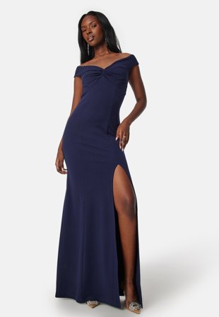 Bubbleroom Occasion-Twist Off Shoulder Gown-4XL