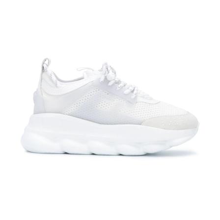 Versace, Medusa Head Sneakers Wit, Heren, Maat:40 EU