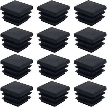 40 Stycken Möbel Fyrkantiga Ändstycken Plast Fyrkantsrör Plugg 20mm x 20mm Rörpluggar [db]