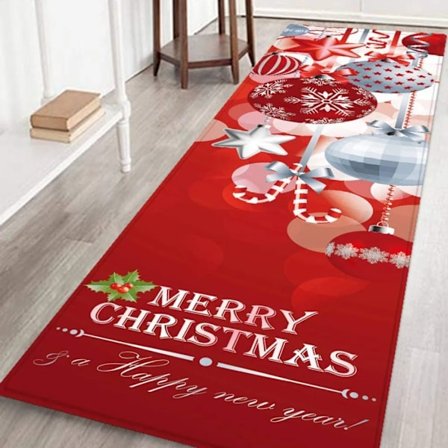 Julmatta, God Jul Dörrmatta, 60x180 cm för Vardagsrumsdekor, A3