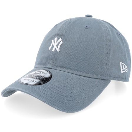 New Era - New York Yankees Washed Mini Logo 9TWENTY Grey Adjustable Adjustable Grey Cap - MLB @ Hatstore