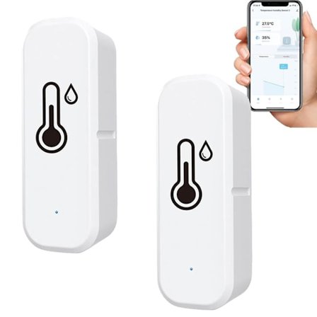 Lollanda WiFi Termometer och Hygrometer med Datalagringsfunktion – Trådlös Temperatur- & Fuktmätare, Smart Sensor för APP-Styrning