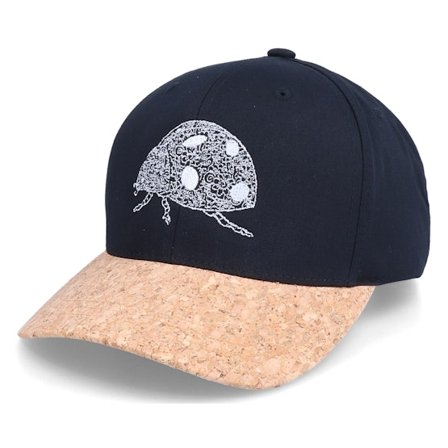 Iconic - Sort adjustable Kasket - Ladybug Mandala Black/Cork Adjustable @ Hatstore