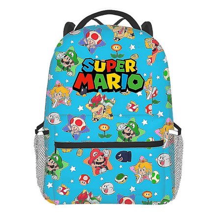 Super Mario Bros Lasten Reppu Luigi Poikien Reppu Piirretty Anime Oppilas Reppu Tyttöjen Koululaukku Lasten Reppu Syntymäpäivälahja Mairo-1