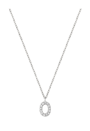 Mockberg Petite Stone Letter O Steel Necklace Smycken & klockor Dam Silver ONESIZE