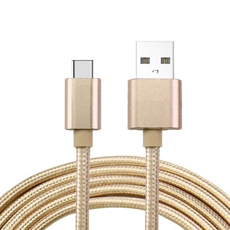 Helfärgad flätad Type-C 1.8m
