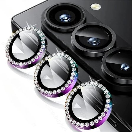 ZFold7 Skal Lyx Diamant Metall Ring Kameraskydd för Samsung Galaxy Z Fold7 Fold 7 5G 2025 9H Glas Bakre Lins Tillbehör