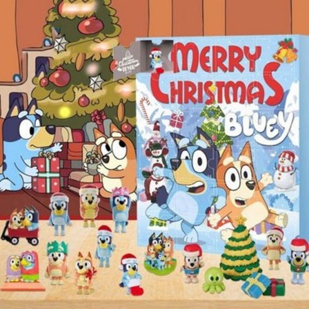 Bluey julekalender blind box dekorationer til hjem og have 24 rum