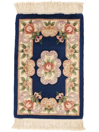 Tapete Oriental China 90 Line 60X90 Preto/Castanho (Lã, China)