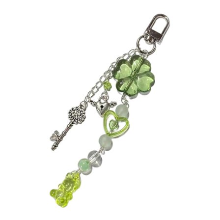 Stilren Nyckelring Rosett Mobiltelefon Hänge Trendig Nyckelring Fyrklöver Mobiltelefon Berlock Elegant Accessoar för Kvinnor