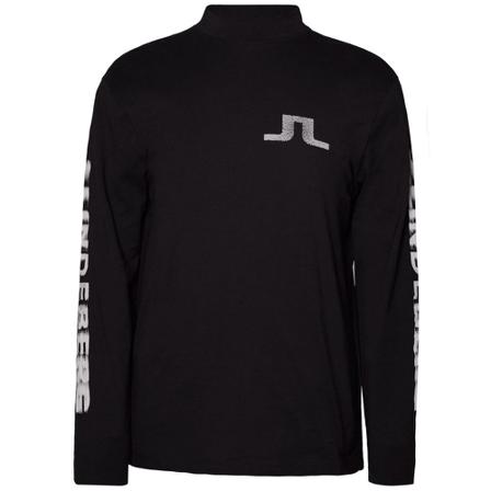 J.Lindeberg Top met lange mouwen Junip Logo Rips katoenen , Zwart , Heren , Maat: M