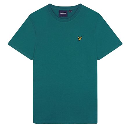 Lyle & Scott Herr T-shirt med Rund Hals, Enfärgad S Grön