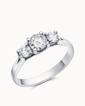 Trestensring Embla 18K Platin - Forlovelsesringe & Vielsesringe hos Vanbruun