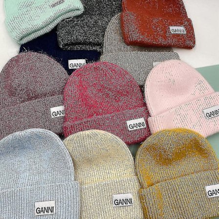 Strikkede Mænd Kvinder Ganni Vinter Varmt Tykt Hætte Cuffed Strik Stræk Beanie Hat