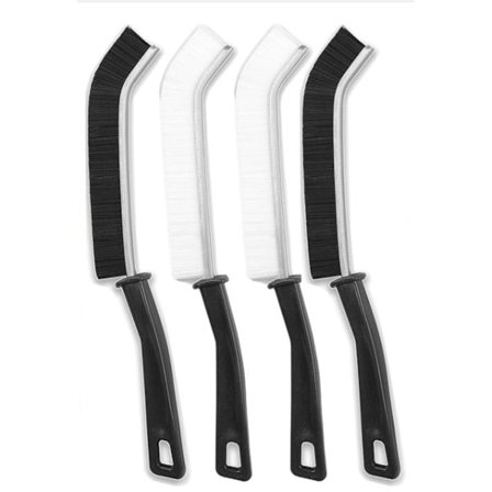 4 stk. Ergonomisk rengøringsbørstesæt til sprækker Multifunktionel rillerenser til hjem og badeværelse