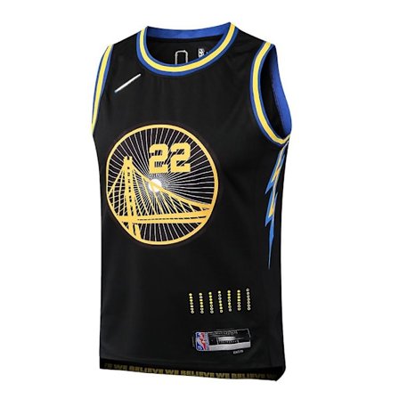 L064# Nba 22/23 Warriors Black No.11 Jersey Voksensæt