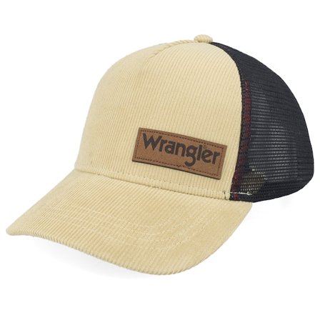Wrangler - Beige trucker Cap - Herder Corduroy Cap Beige A-frame Trucker @ Hatstore